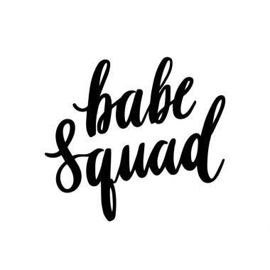 El-çizim alıntı: trendy bir kaligrafi tarzda bebek kadrosu.