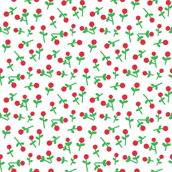 Cute seamless pattern with mistletoe for Merry Christmas. — Stock Vector