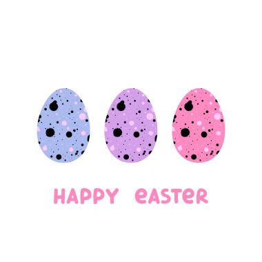 Şirin modern yumurta yazıt Mutlu Paskalyalar, mürekkep lekesi. Kullanılabilir etiket, yama, kartı, telefon case, afiş, t-shirt, kupa vb için.