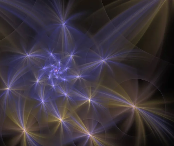 Soffici spirali di stelle con raggi incandescenti — Foto Stock