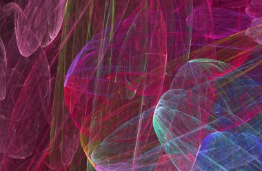 Soyut çizimi düzensizce bükülmüş ışık ışınları