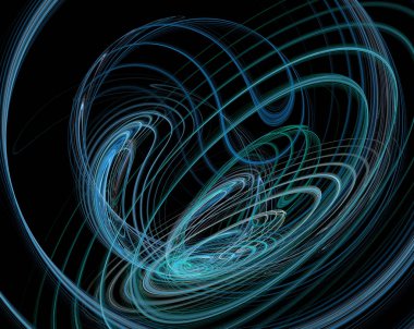 Sofistike renkli spiraller ve daireler