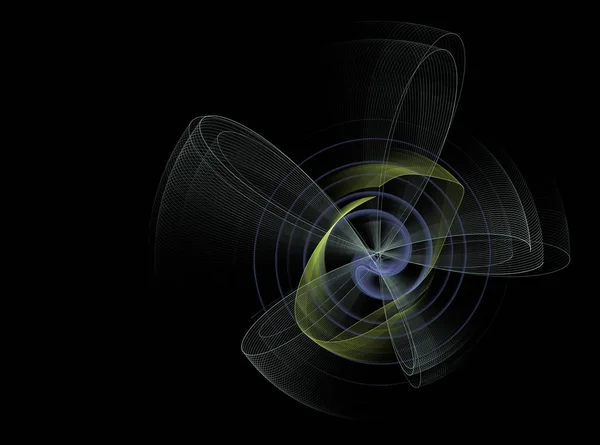 Electrons spin around the nucleus. Scientific pattern — Stock Photo, Image