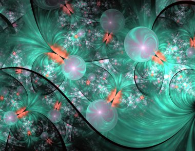 Parlayan yıldızlarla ve balolarla uçan parıldayan kelebek kelebekleri terfi için ya da siyah arka planda mevsimlik tatil kutlamaları için