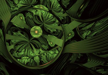 Dijital bilgisayar fraktal sanatı soyut fraktallar hassas cam baloncuklar. Renk baloncukları fraktal.