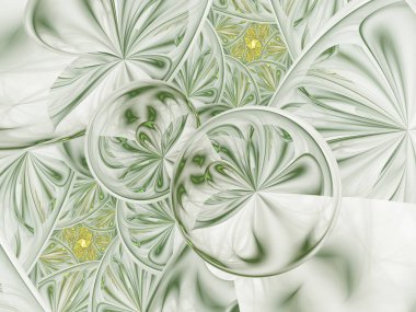 Dijital bilgisayar fraktal sanatı soyut fraktallar hassas cam baloncuklar. Renk baloncukları fraktal.