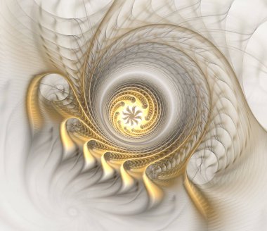 Parlayan bir fraktal tasarım arka plan olarak harika çalışıyor. Özyinelemeli eğriler, şekiller geometri mozaiğine dizilmiş. Düz yüzey, grafik kaynak. fraktal çizimler