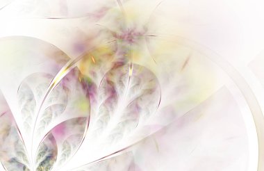 Fraktal parçacık arkaplanlı bulut tozu. 3B görüntüleme grafiği.