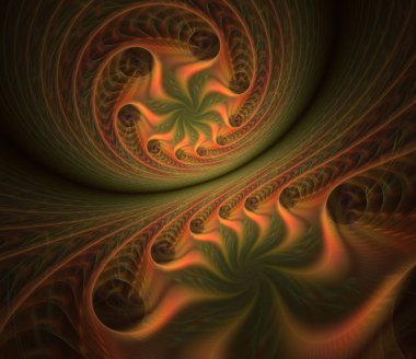 Soyut çizimler, 3 boyutlu çizimler, organik geometrik şekiller. Özyinelemeli eğriler, kare şekiller geometri mozaiğine dizilmiş. Düz yüzey, grafik kaynak. fraktal çizimler