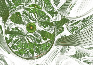 Dijital bilgisayar fraktal sanatı soyut fraktallar hassas cam baloncuklar. Renk baloncukları fraktal.