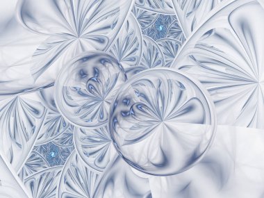 Dijital bilgisayar fraktal sanatı soyut fraktallar hassas cam baloncuklar. Renk baloncukları fraktal.