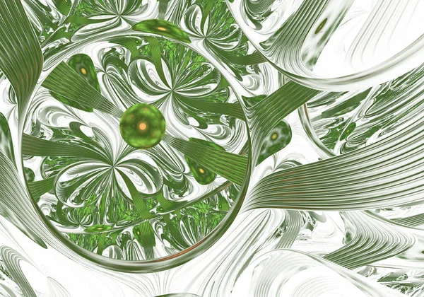 Dijital bilgisayar fraktal sanatı soyut fraktallar hassas cam baloncuklar. Renk baloncukları fraktal.