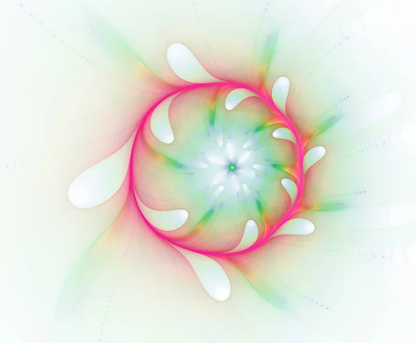Ilustração Fractal Uma Espiral Brilhante Com Padrões Florais Design Arte — Fotografia de Stock