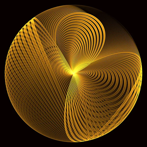Абстрактний Золотий Диск Комп Ютерне Зображення Фрактальний Фон Сонце Або — стокове фото