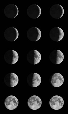 Phases of the Moon clipart