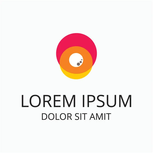 Conceito Alfabético Abstrato Logotipo Donut Para Tipo Marketing — Vetor de Stock