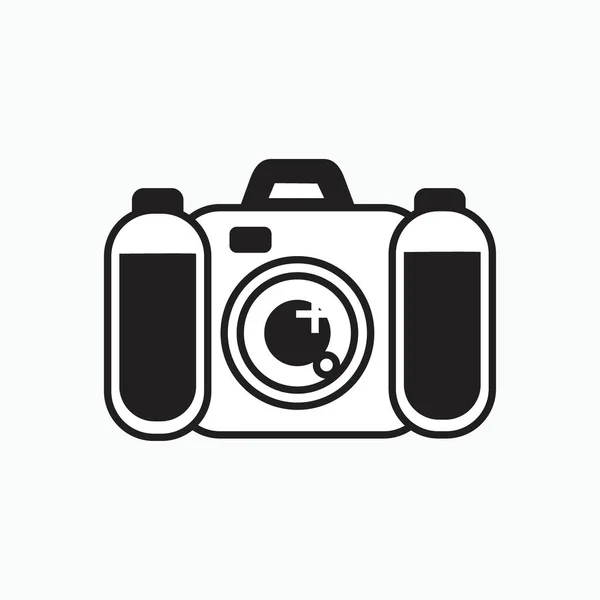Icona Della Fotocamera Digitale Logo Isolato Segno Simbolo Vettoriale Illustrazione — Vettoriale Stock