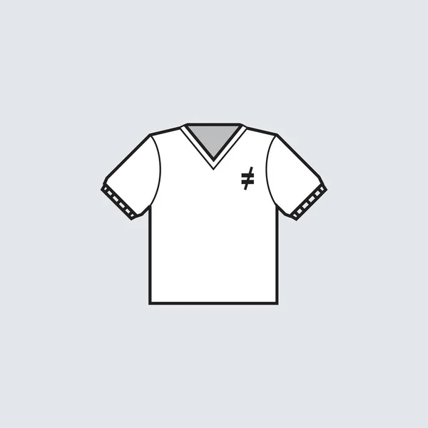 白Vネックポロシャツ半袖アイコン用生産衣類 アパレルテキスタイル使用 — ストックベクタ