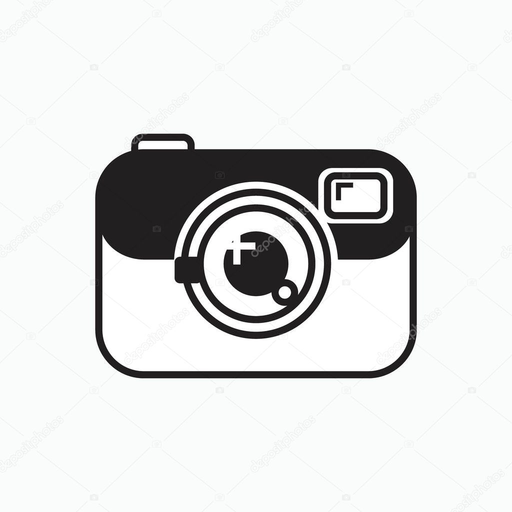 Digital camera icon or logo isolated sign symbol vector illustration - Collection of high quality black style vector icons