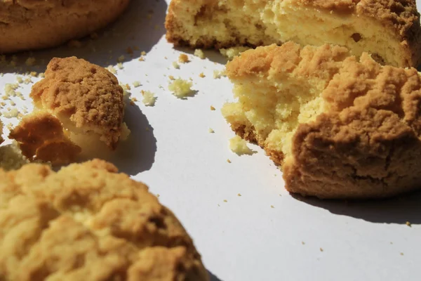 Galletas Sobre Fondo Blanco — Foto de Stock