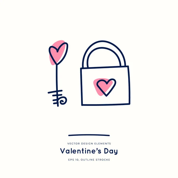 Love Doodle Icon Isoliert Auf Weißer Handgezeichneter Vektorillustration Glücklicher Valentinstag — Stockvektor