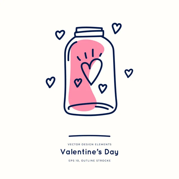Love Doodle Icon Isoliert Auf Weißer Handgezeichneter Vektorillustration Glücklicher Valentinstag — Stockvektor