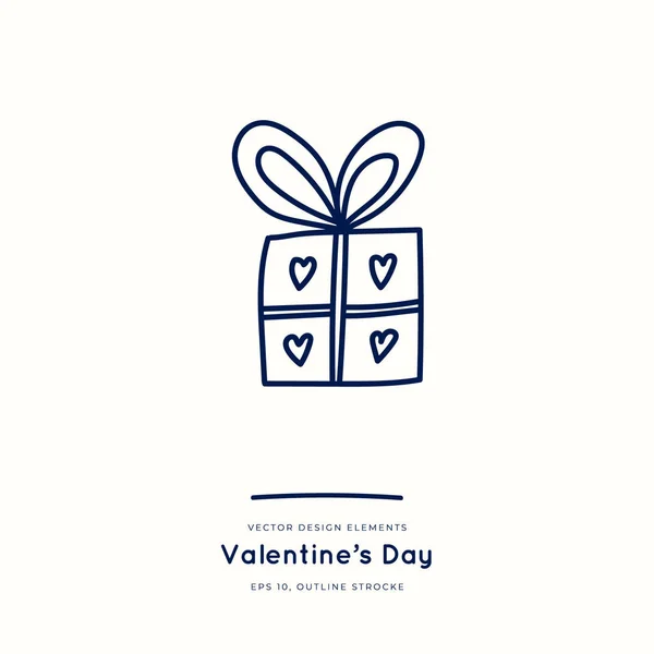 Love Doodle Icon Isoliert Auf Weißer Handgezeichneter Vektorillustration Glücklicher Valentinstag — Stockvektor