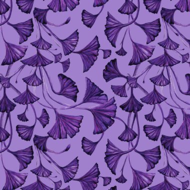 Kusursuz yaprak deseni. Botanik el yapımı guaj çizimi. Paketleme, düğünler, kumaşlar, tekstil, duvar kağıtları, web sitesi, kartlar için tasarım.