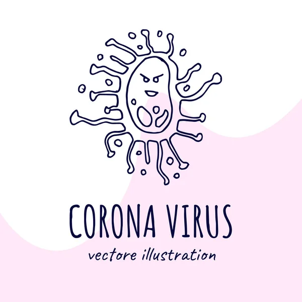 Coronavirus Bacteria Cell Icon 2019 Ncov Novel Coronavirus Bacteria Infection — Vector de stock