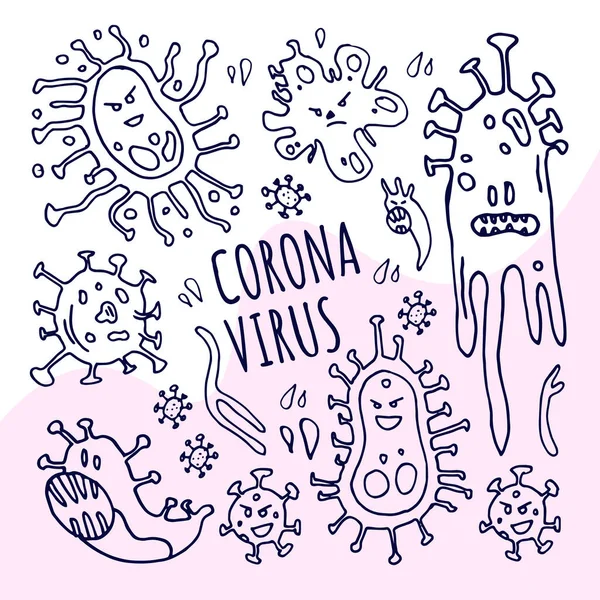 Icône Cellulaire Bactéries Coronavirus 2019 Ncov Nouvelles Bactéries Coronavirus Pas — Image vectorielle