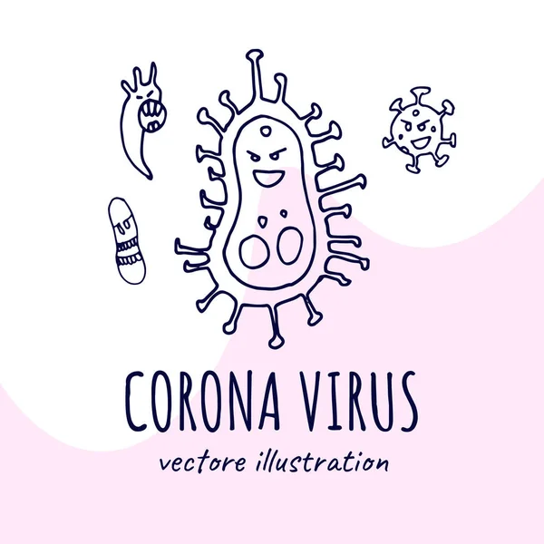 Coronavirus Bacteria Cell Icon 2019 Ncov Novel Coronavirus Bacteria Infection — Vector de stock