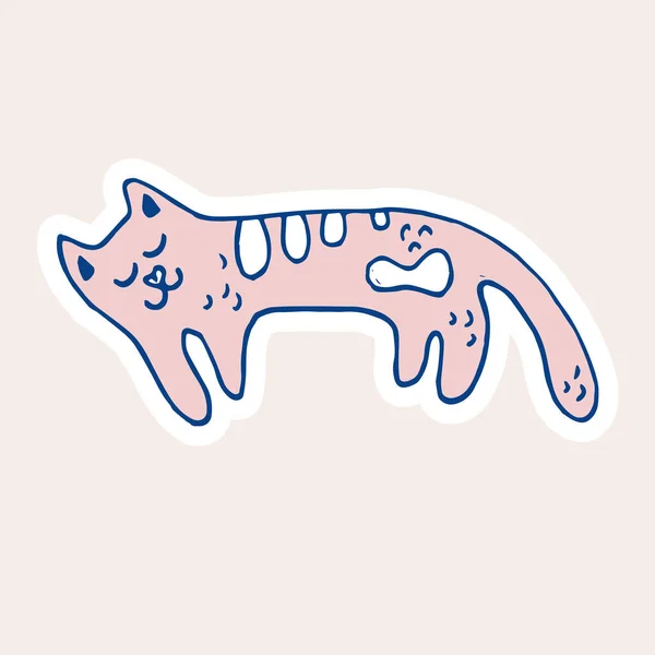 Katt Klotter Vektor Illustration Design För Stikers Affisch Sociala Medier — Stock vektor