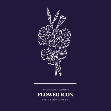 Soyut Çiçekler Vektör İşaretleri veya Logo Şablonları Ayarlayın. Klas Tipografi ile Retro Çiçek İllüstrasyon. Kadınlogosu. Çiçekçi, fotoğrafçı, moda blogger, tasarım stüdyosu için Modern Logo Şablonu.