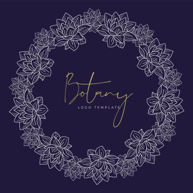 Soyut Çiçekler Vektör İşaretleri veya Logo Şablonları Ayarlayın. Klas Tipografi ile Retro Çiçek İllüstrasyon. Kadınlogosu. Çiçekçi, fotoğrafçı, moda blogger, tasarım stüdyosu için Modern Logo Şablonu.