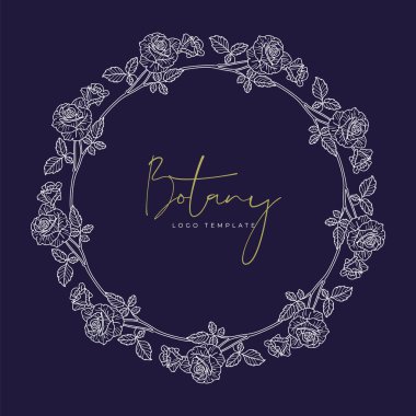 Soyut Çiçekler Vektör İşaretleri veya Logo Şablonları Ayarlayın. Klas Tipografi ile Retro Çiçek İllüstrasyon. Kadınlogosu. Çiçekçi, fotoğrafçı, moda blogger, tasarım stüdyosu için Modern Logo Şablonu.