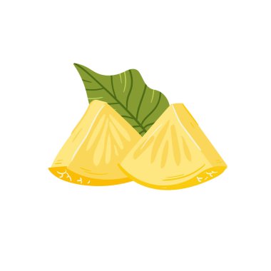 Ananas. Beyaz arka planda izole edilmiş tropik yaz meyveleri. Citrus 'un el çizimi tarzı. Moda, iç mekan, kapak, tekstil veya arka plan için İskandinav İskandinav İskandinav tasarımı. 