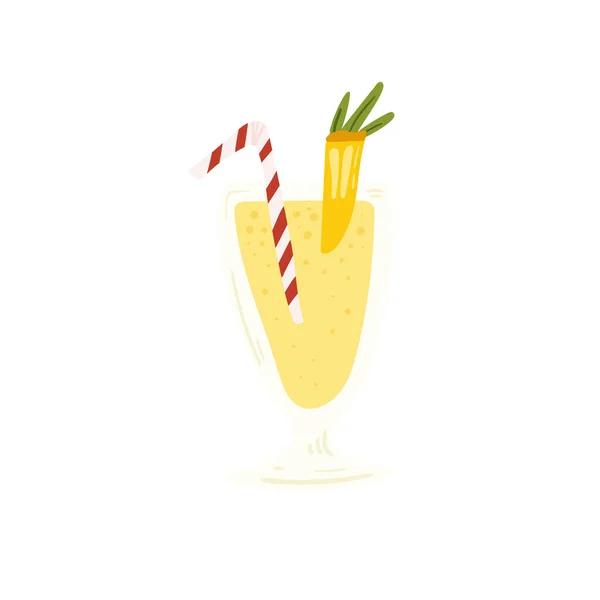 Sada Ručně Kreslených Alkoholických Nápojů Koktejlů Koncept Letních Prázdninových Plážových — Stockový vektor