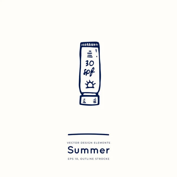 夏とビーチかわいい看板 ベクターイラストセット ステッカー ポスター ソーシャルメディアの投稿のためのデザイン 正のドアのアイコン 休暇の要素 白地に隔離された — ストックベクタ