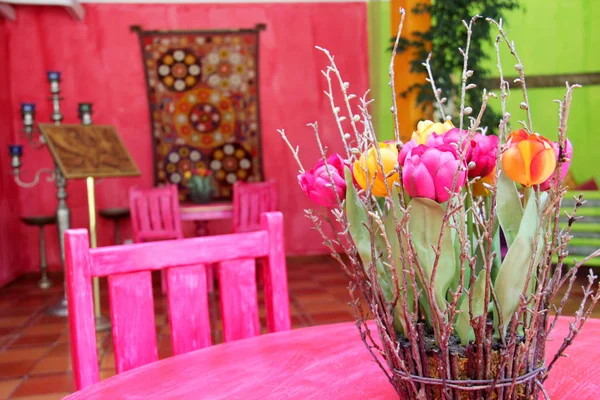 Habitación colorida marroquí — Foto de Stock