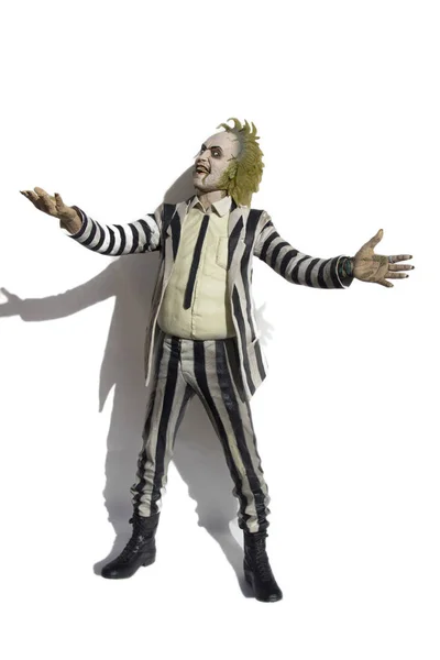 Portugal Algarve Circa 2018 Zeer Gedetailleerde Speelgoed Actiefiguur Van Beetlejuice — Stockfoto