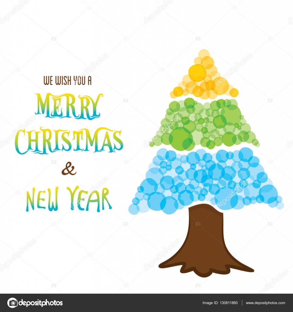 Colorato disegno di auguri di buon Natale — Vettoriale Stock