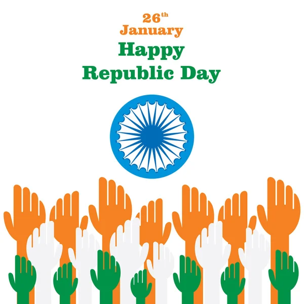 Happy indian republic day — Stock Vector