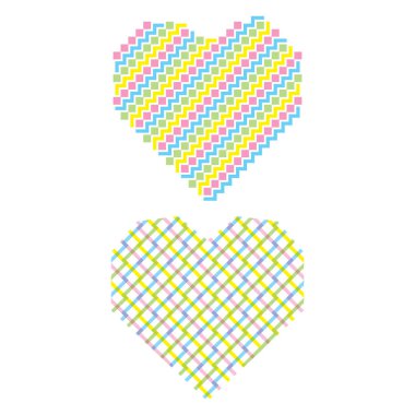 yaratıcı renkli Kalpler 