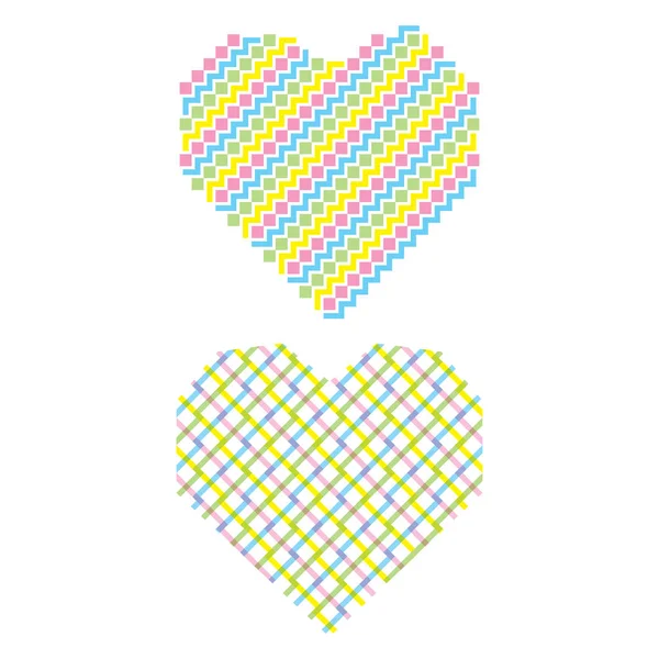 yaratıcı renkli Kalpler 