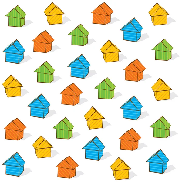 Colorful house pattern design — Stock Vector