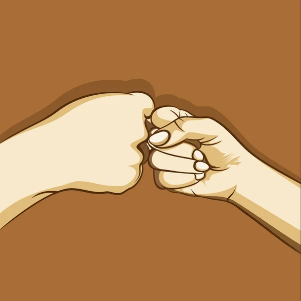 Two hand fist bumping design — Stock Vector