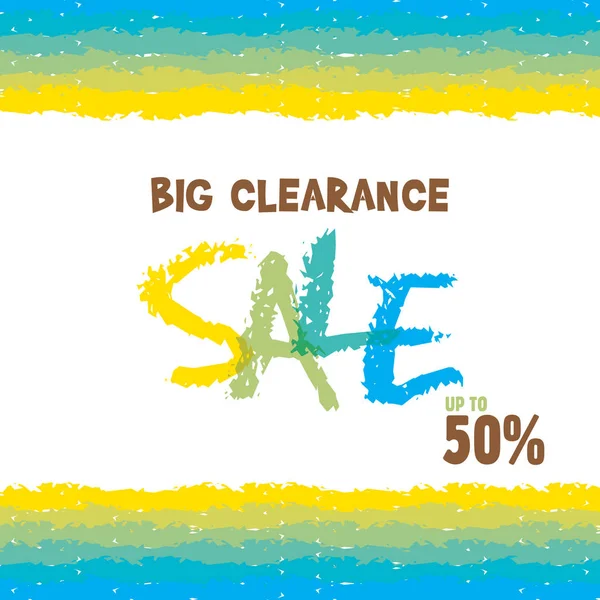 Big clearance sale banner — Stock Vector