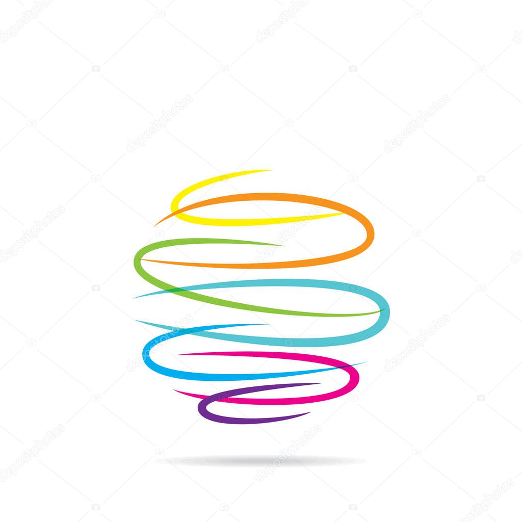 abstract round shape symbol design