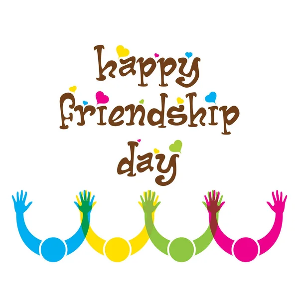 Happy friendship day poster design — Stock Vector