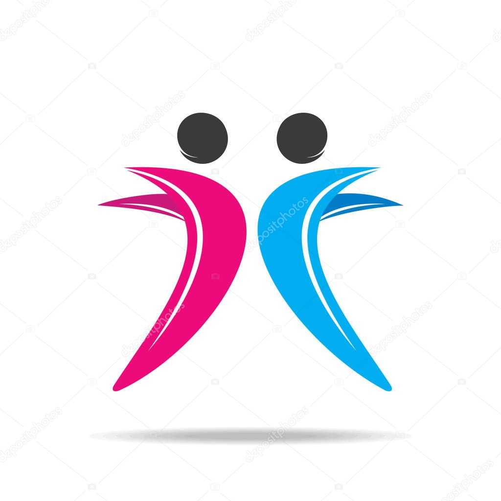 Creative friends logo, friendship icon design